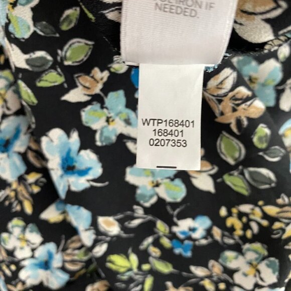 J. Jill Double Layer Shirt Women's XL Floral Long Sleeve Multicolored Flawed - Picture 13 of 13
